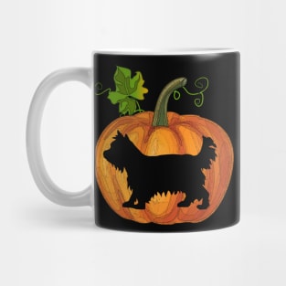 Yorkie in pumpkin Mug